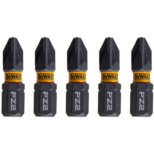 DeWALT DT7387T-QZ EXTREME FlexTORQ Schrauber-Bits Pz2 x 25 mm, 5 Stk.